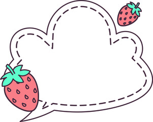 Speech Bubble with Strawberries