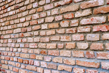 Old brick wall background. Old grunge brickwork