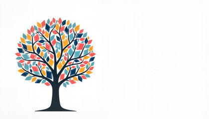 Tree from Books - a symbol of World Teachers' Day in colorful style  