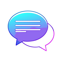 chat balloon icon, chat balloon vector illustration-simple illustration of chat balloon, perfect for chat balloon logos and icons