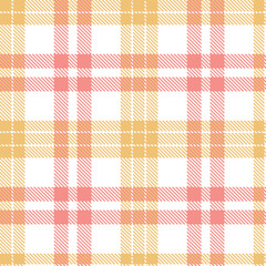 Elegant Seamless Tartan featuring Dusty white and Fire sand Textile Design
