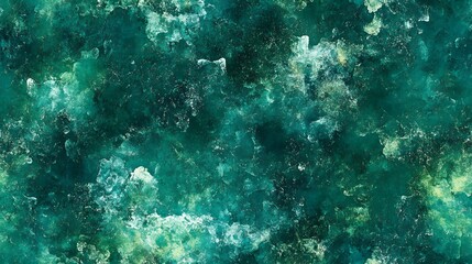 Obraz premium A teal abstract pattern with textured watercolor effects.
