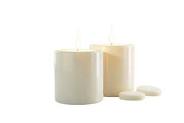 Realistic Display: Personalized Candle Collection Isolated On Transparent Background