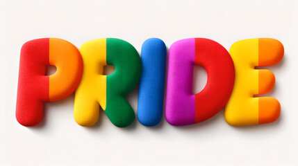 Fototapeta premium Rainbow Pride Textured Letters