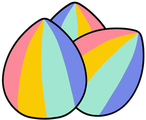 colorful easter eggs