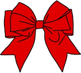 red ribbon bow