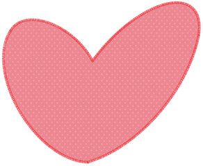 pink heart on white background