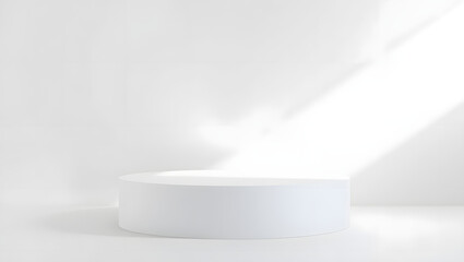 Fototapeta premium Modern Minimalist White Product Display Platform Mockup