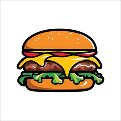Hamburger on a white Background