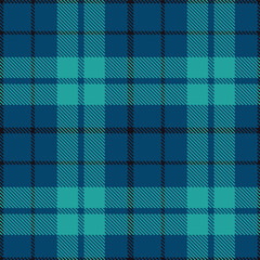 Deep prussian blue and Classic almost black Seamless Tartan Textile Design