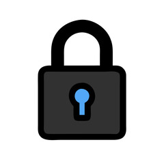 Padlock with Keyhole Icon Design