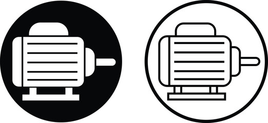 Electronic motor icon set vector. Electronic motor equipment repair with wrench, engine concept linear pictograms collection isolated on transparent background. Monochrome contour technology symbol