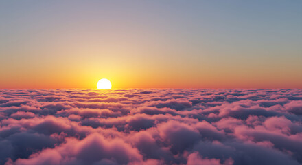 Above the Clouds: Sunrise Golden Horizon