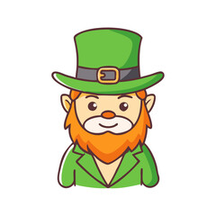 leprechaun icon, leprechaun vector illustration-simple illustration of leprechaun, perfect for leprechaun logos and icons