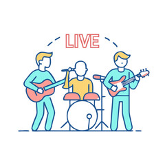 live band icon, live band vector illustration-simple illustration of live band, perfect for live band logos and icons