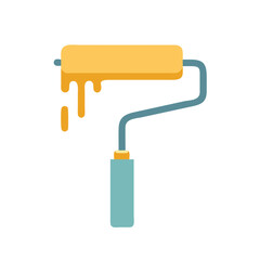 Paint Roller with Rounded Handle Icon Design