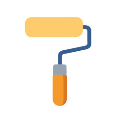 Paint Roller with Rounded Handle Icon Design