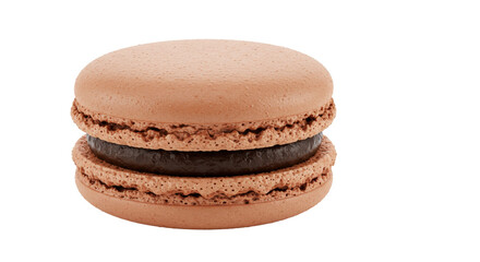 Isolated Chocolate Macaron