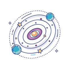 milky way icon, milky way vector illustration-simple illustration of milky way, perfect for milky way logos and icons