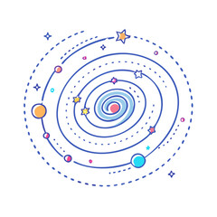milky way icon, milky way vector illustration-simple illustration of milky way, perfect for milky way logos and icons