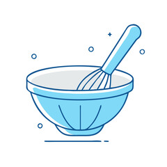mixing bowl icon, mixing bowl vector illustration-simple illustration of mixing bowl, perfect for mixing bowl logos and icons