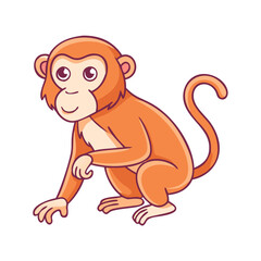 monkey icon, monkey vector illustration-simple illustration of monkey, perfect for monkey logos and icons