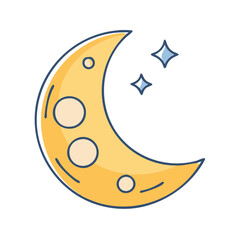 moon icon, moon vector illustration-simple illustration of moon, perfect for moon logos and icons