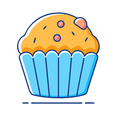 muffin icon, muffin vector illustration-simple illustration of muffin, perfect for muffin logos and icons
