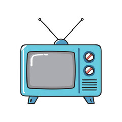 old school tv icon, old school tv vector illustration-simple illustration of old school tv, perfect for old school tv logos and icons