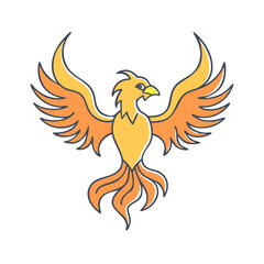 phoenix icon, phoenix vector illustration-simple illustration of phoenix, perfect for phoenix logos and icons
