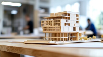 A residential building model featuring rooftop solar panels

