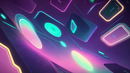 Futuristic Spiral Flow &ndash; Abstract Neon Tech Background