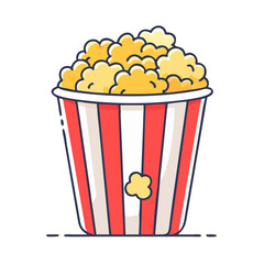 popcorn bucket icon, popcorn bucket vector illustration-simple illustration of popcorn bucket, perfect for popcorn bucket logos and icons
