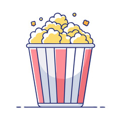 popcorn bucket icon, popcorn bucket vector illustration-simple illustration of popcorn bucket, perfect for popcorn bucket logos and icons