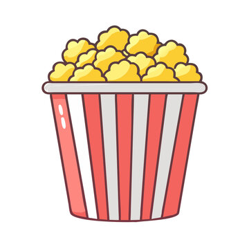 recommend clip art: popcorn bucket icon, popcorn bucket vector illustration-simple illustration of popcorn bucket, perfect for popcorn bucket logos and icons