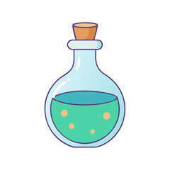 potion bottle icon, potion bottle vector illustration-simple illustration of potion bottle, perfect for potion bottle logos and icons