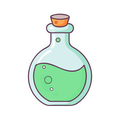 potion bottle icon, potion bottle vector illustration-simple illustration of potion bottle, perfect for potion bottle logos and icons