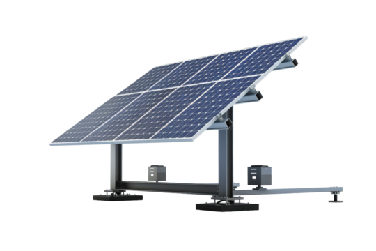 Solar Tracking Systems: Navigating Towards Efficiency Isolated On Transparent Background