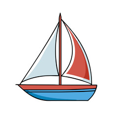sailboat icon, sailboat vector illustration-simple illustration of sailboat, perfect for sailboat logos and icons