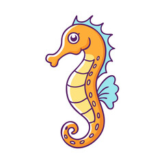 seahorse icon, seahorse vector illustration-simple illustration of seahorse, perfect for seahorse logos and icons