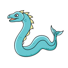 sea serpent icon, sea serpent vector illustration-simple illustration of sea serpent, perfect for sea serpent logos and icons