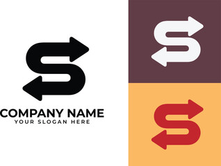letter s money exchange, letter s double arrow, dollar sign with vector file