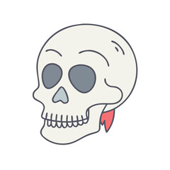 skull icon, skull vector illustration-simple illustration of skull, perfect for skull logos and icons