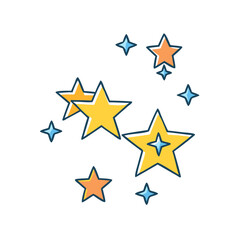 Obraz premium star cluster icon, star cluster vector illustration-simple illustration of star cluster, perfect for star cluster logos and icons