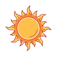 sun icon, sun vector illustration-simple illustration of sun, perfect for sun logos and icons