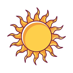 sun icon, sun vector illustration-simple illustration of sun, perfect for sun logos and icons