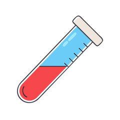 test tube icon, test tube vector illustration-simple illustration of test tube, perfect for test tube logos and icons
