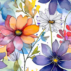 Light Watercolor Pastel Flora
