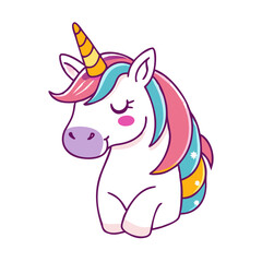 unicorn icon, unicorn vector illustration-simple illustration of unicorn, perfect for unicorn logos and icons