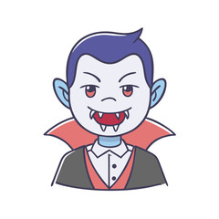 vampire icon, vampire vector illustration-simple illustration of vampire, perfect for vampire logos and icons